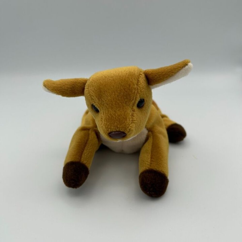 Ty Beanie Babies Collection "Whisper" Brown Deer 1998 Stuffed Animal Plush